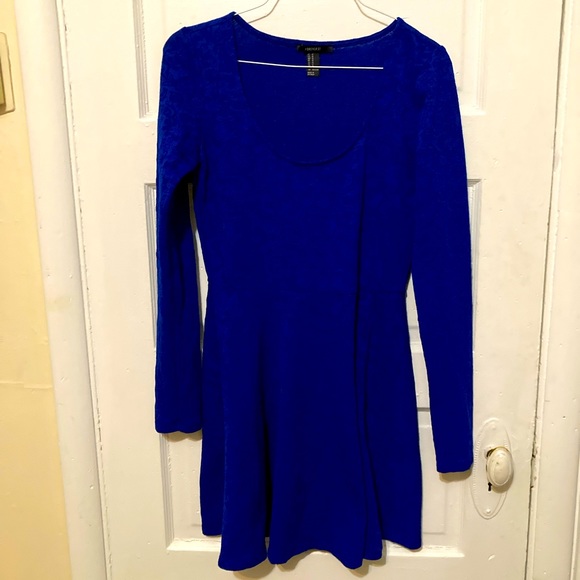 Electric Blue Mini Dress // Royal Blue Minidress - Picture 1 of 2
